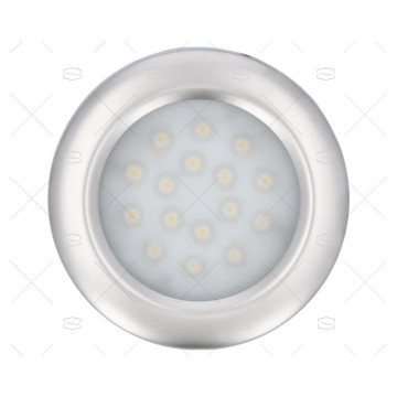 LUZ PLAFON LED 88mm 12/28V IP-65 SATIN.