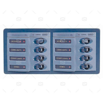 PANEL HELLA 8 POS HORIZONTAL 12V GRIS BEP