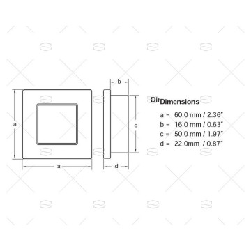 PLAFON CORTESIA CUADRADO 12V HELLA MARINE