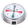 RELOJ HORARIO CROMADO 130mm BARIGO