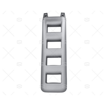 DEFENSA ESCALERA 4 PELDAÑOS GRIS