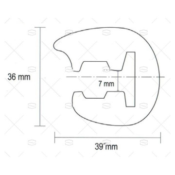 PERFIL PVC 35mm L35 NEGRO 24m (pv x m) TESSILMARE