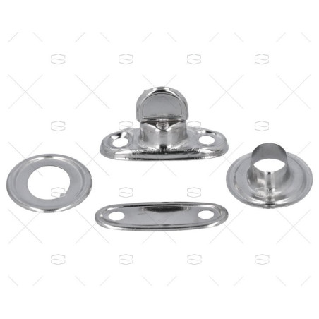 TORNIQUETE Y OJAL PARA CAPOTA BRONCE CROMADO TESSILMARE