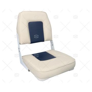 ASIENTO SEMIPIEL DE COLOR BLANCO Y AZUL