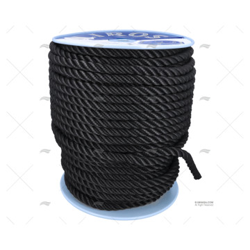 CABO POLYESTER 16mm NEGRO 100m