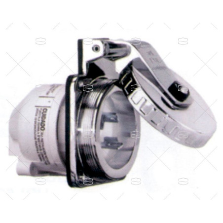 BASE ELEC POPA 50A 3 MAS TIERRA INOX HUBBELL