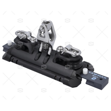 CARRO SR BASE VERTICAL 2 ROLDANAS DOBLE LINEA CONTROL LEWMAR