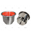 PORTA VASO INOX C/LED ROJO
