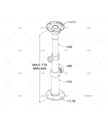 PIE DE MESA DESMONTABLE TELESCOPICO 3 IMNASA