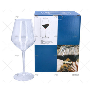 JUEGO VASO VINO TRITAN 60x220mm 4pzs