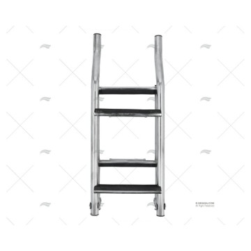 ESCALERA PLEGABLE INOX 4 PELDAÑOS