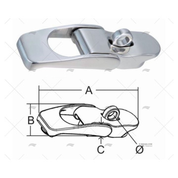 CIERRE OJO 82mm INOX 316 MARINE TOWN