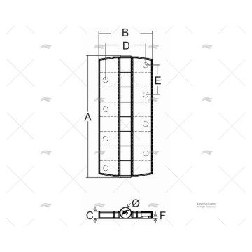 TAPA BISAGRA FRICCION INOX 316 MODELO A MARINE TOWN